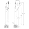 Alfi Brand Polished Chrm Floor mount Tub Filler + Mixer /w Hand Held Shower Head AB2758-PC - alternate 2